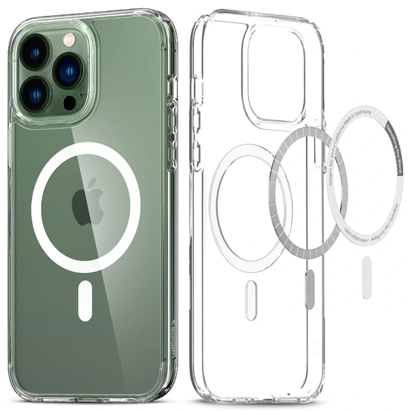 قاب اورجینال مگ سیف برای گوشی IPHONE 13 Pro Max تمام شفاف (پک اپل استوری)