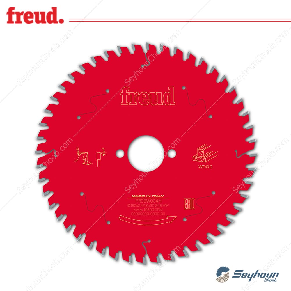 تیغ اره الماسه چوب بر قطر 18 سانتی متر 48 دندانه فرود مدل FR09W004H