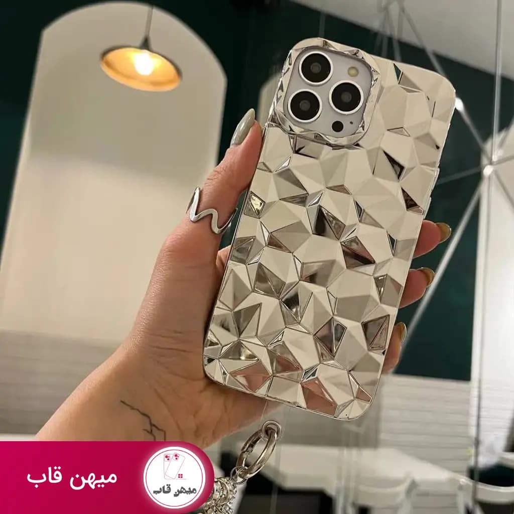 قاب گوشی آیفون دیاموند همراه با بند - کد (۳۷۴۰۸)