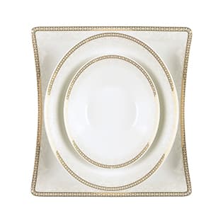 سرویس چینی 30 پارچه غذاخوری ریوا طلایی