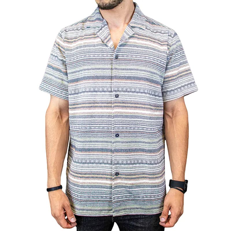 پیراهن آستین کوتاه پریمو مدل یقه انگلیسی 200577