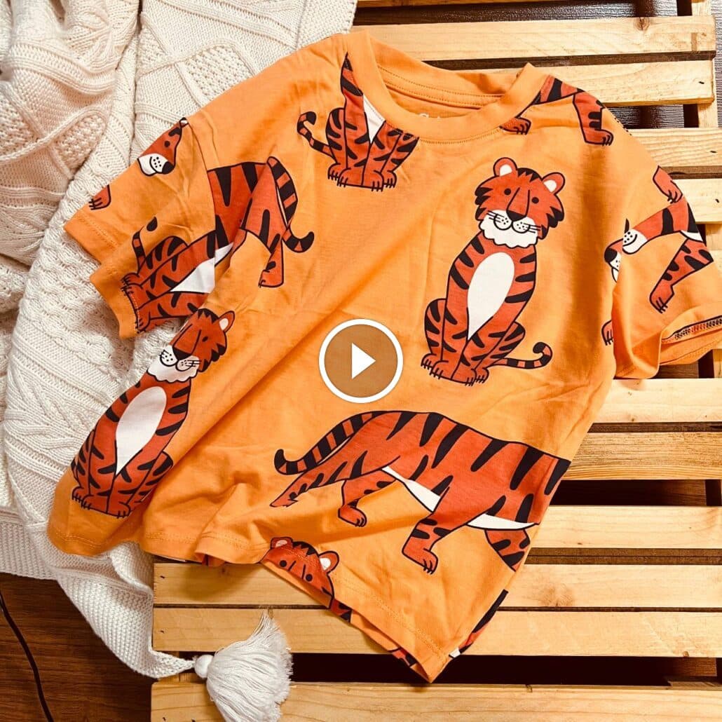 تیشرت باکسی ببری برند C&A