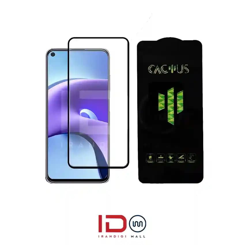 گلس شیشه ای تمام صفحه و فول چسب کاکتوس موبایل xiaomi mi 11 lite