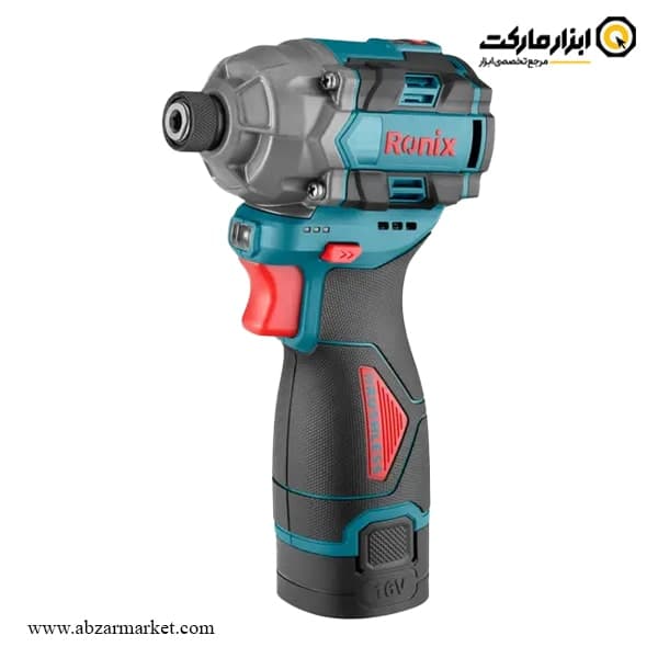 پیچ گوشتی شارژی ضربه ای رونیکس براشلس 16 ولت مدل 8668