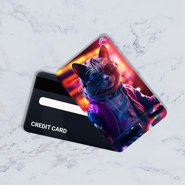 استیکر کارت بانکی مدل فانتزی گربه کد CAD52-K