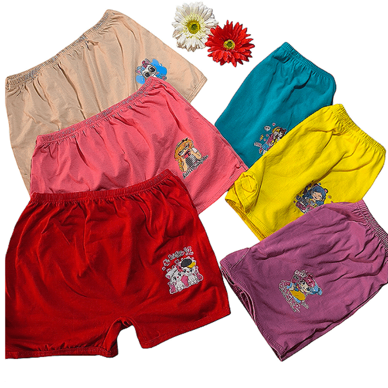 شورت دخترانه پادار سایز2ایکس لارج جنس نخ پنبه