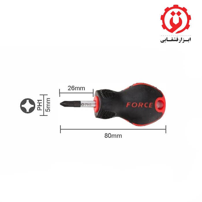 پیچ گوشتی چهار سو مشتی سایز PH.1 فورس مدل 7111S