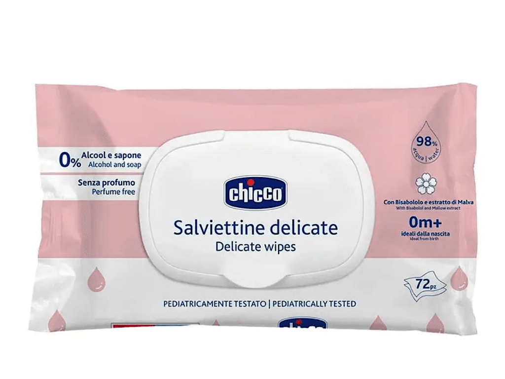 دستمال مرطوب بدون عطر نوزادی 72 عددی درب دار چیکو chicco