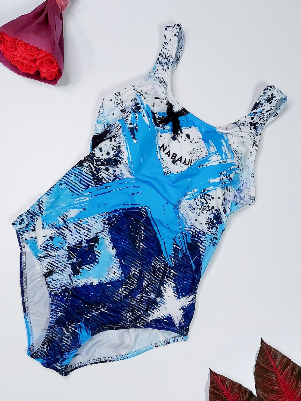 مایو اسلیپ زنانه بند پشت قهرمانی برای استخر شنا و کاپدار نابایجی ( Nabaiji ) پلی آمید