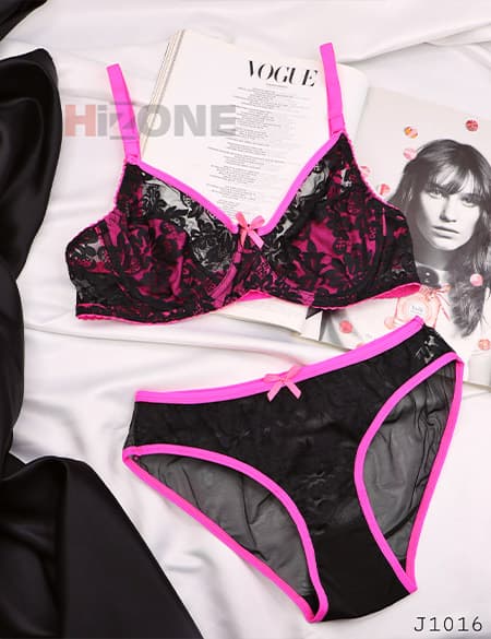 ست لباس زیر مدل نایت کالر (سرخابی )