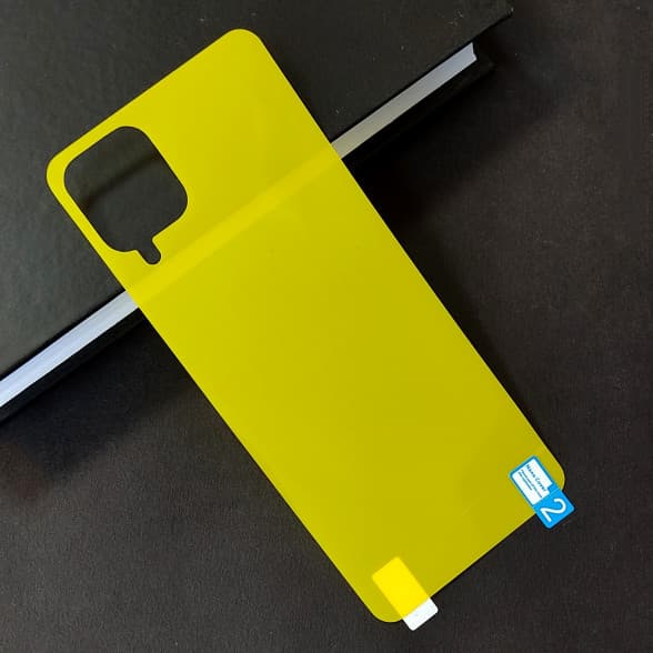 برچسب پشت تمام چسب زرد Samsung A12 / M12 / F12