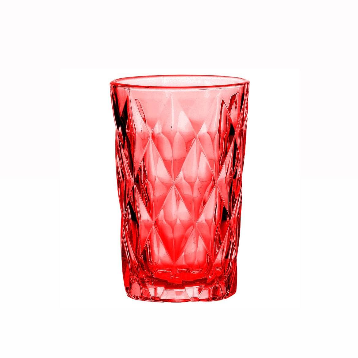 لیوان طرح برجسته رنگ قرمز