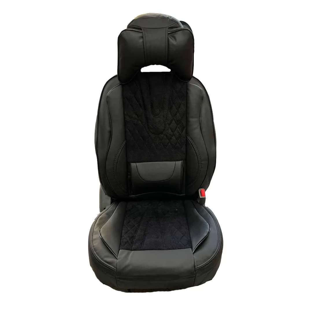 روکش صندلی طرح خلبانی VIP چرم کره ای و مخمل درجه یک خودرو سمند مدل 33100