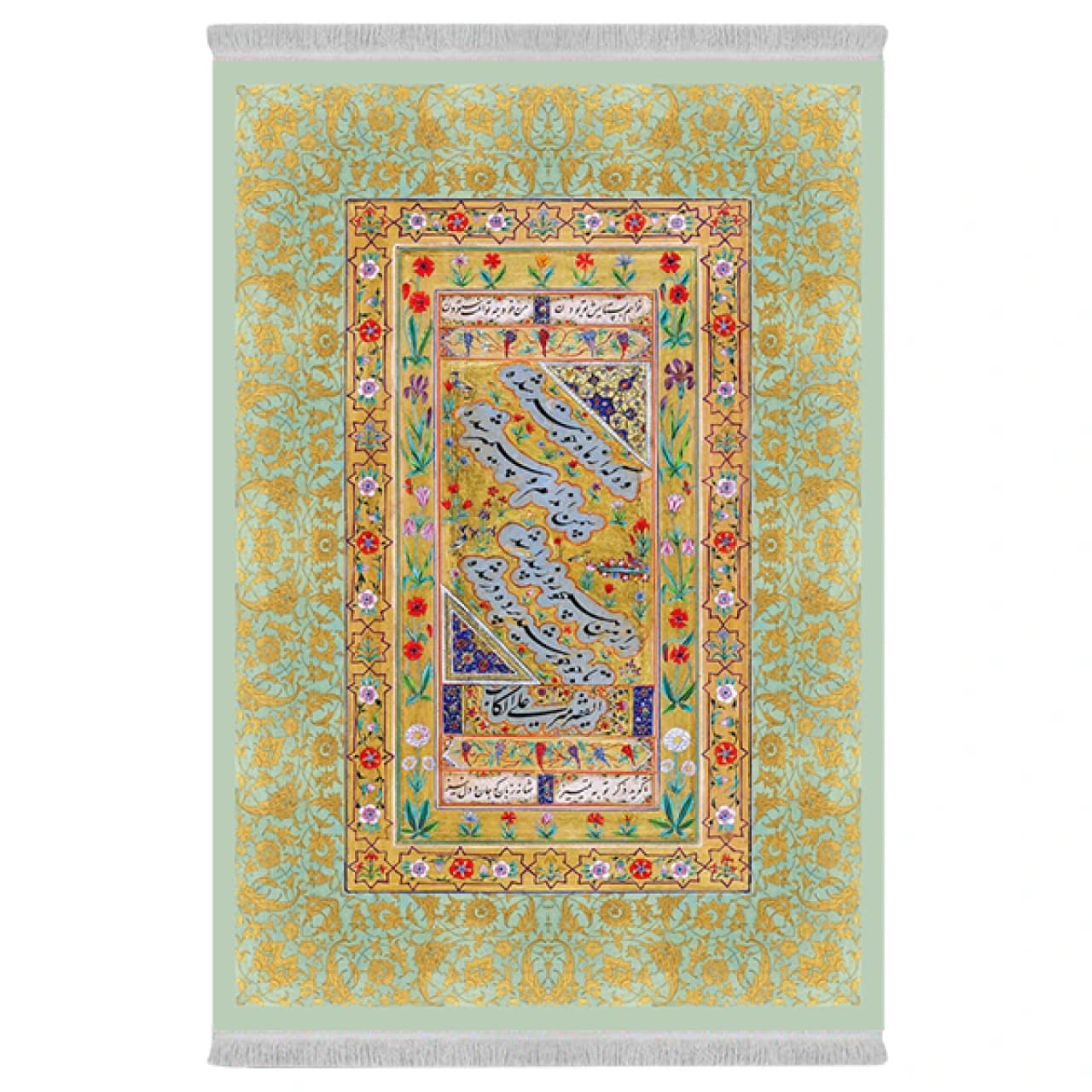 فرش پارچهای دفه مدل فرشینه طرح مدرن کد 1025