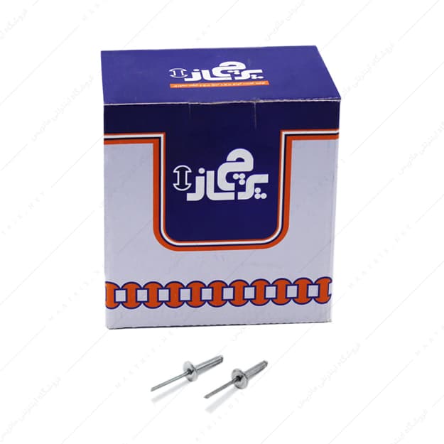 میخ پرچ گل پهن سایز 4×21 میلی متر برند پرچ ساز بسته 400 عددی