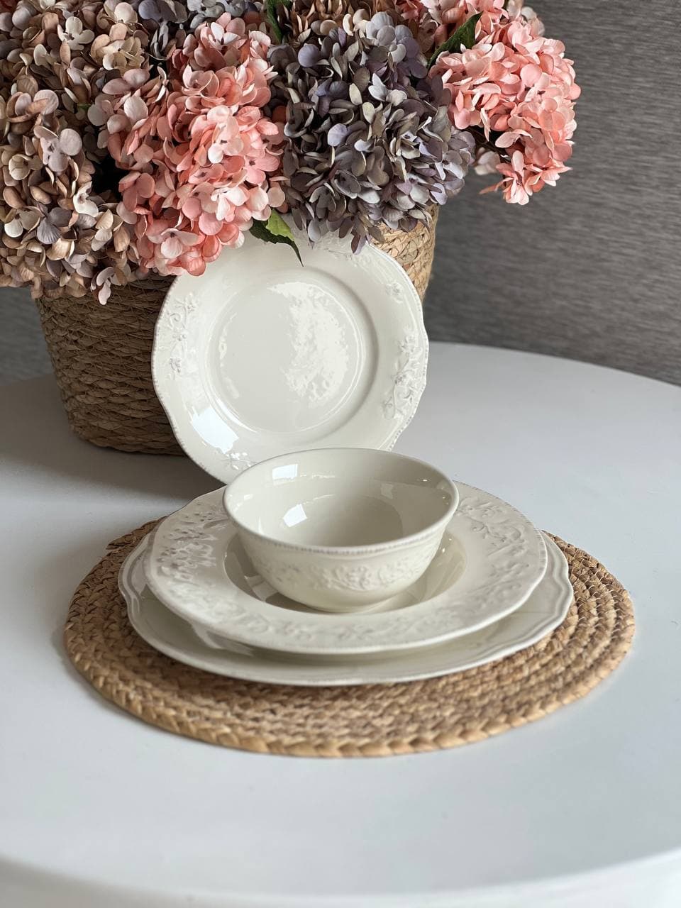 سرویس غذاخوری تک نفره کلایتان طرح صدفی (دارای ایرادات جزئی)