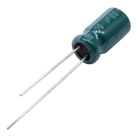 خازن الکترولیتی امپدانس پایین 33uF / 50V تایوانی مارک TAICON با طول عمر بالا