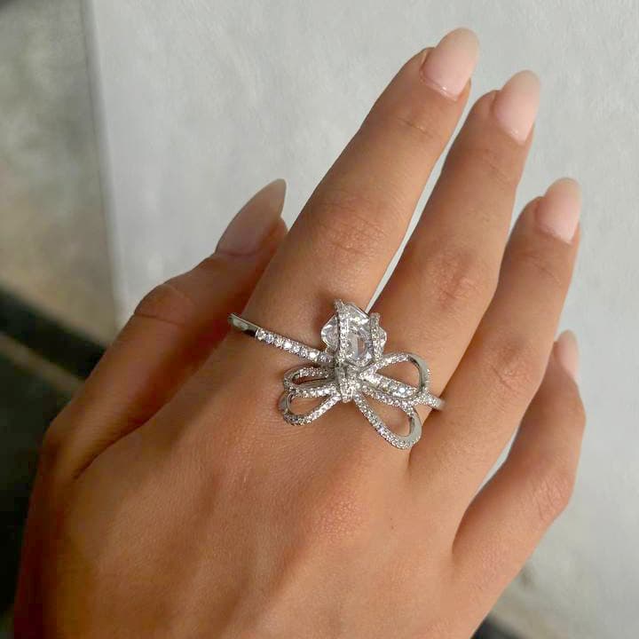 انگشتر پاپیونی سیلور کد R139