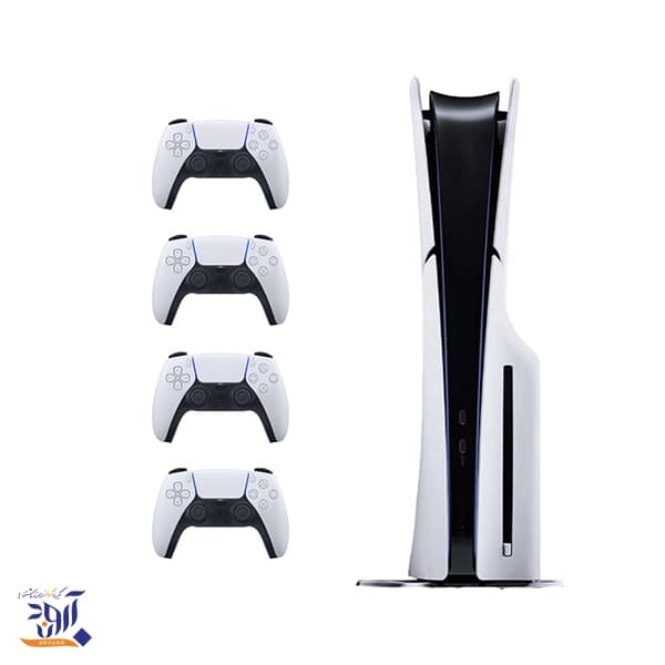 باندل کنسول بازی سونی مدل پلی استیشن 5 اسلیم استاندارد دیسک خور 2016 اروپا + دسته دوال سنس