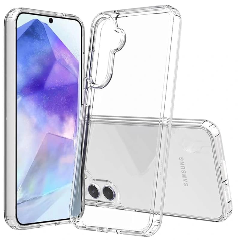 کاور شفاف محافظ لنزدار Samsung Galaxy A55 مدلدکمه فلزی اورجینال از برند Berlia