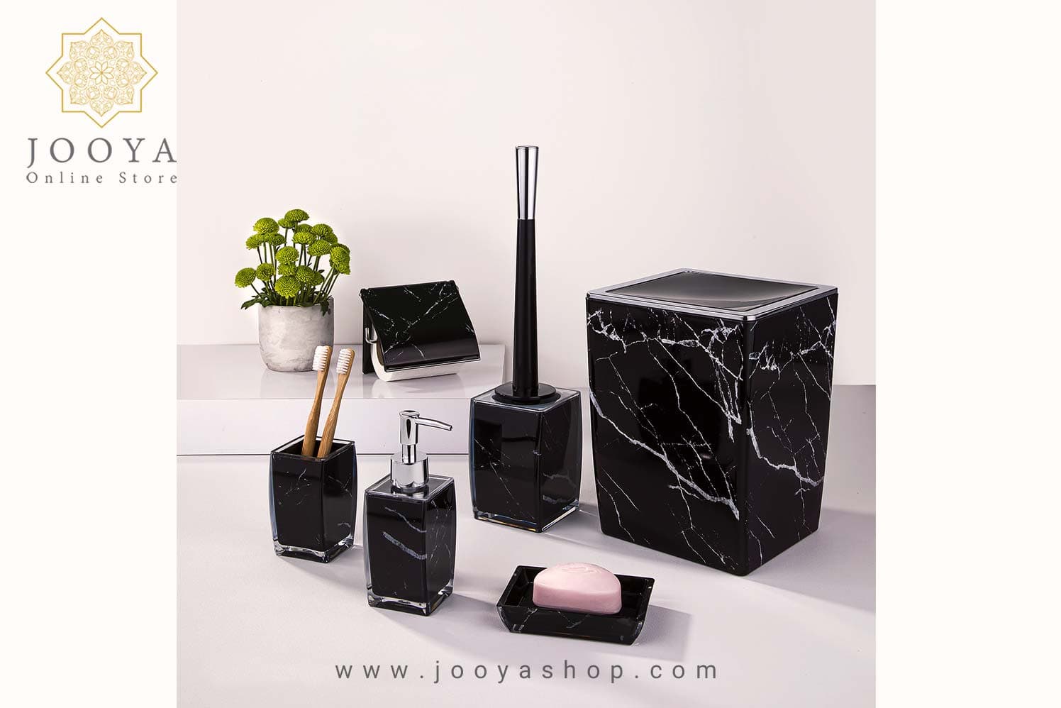 ست بهداشتی کلاسیک طرح ماربل لیمون