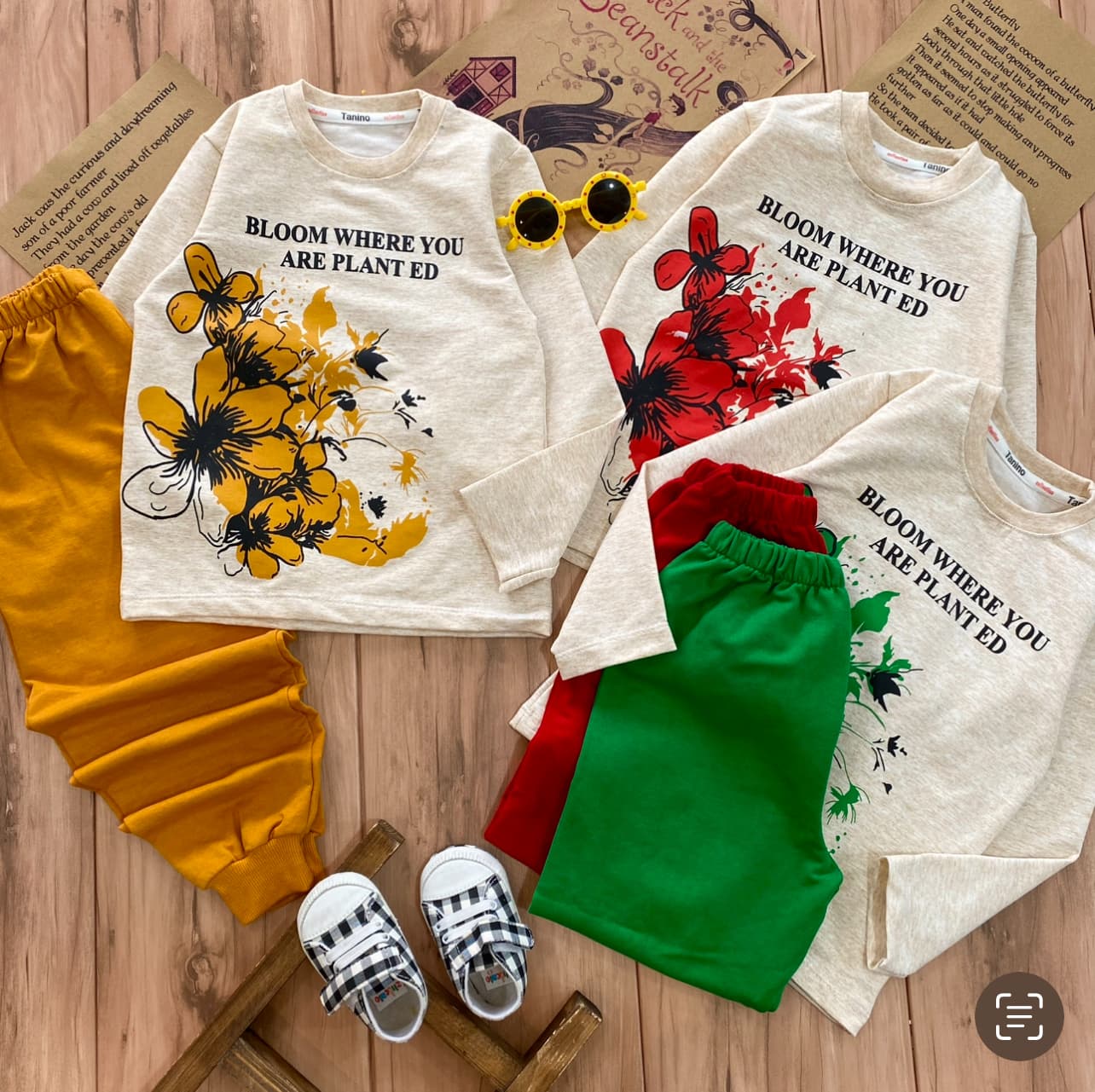 بلوز شلوار گل ملانژ7127