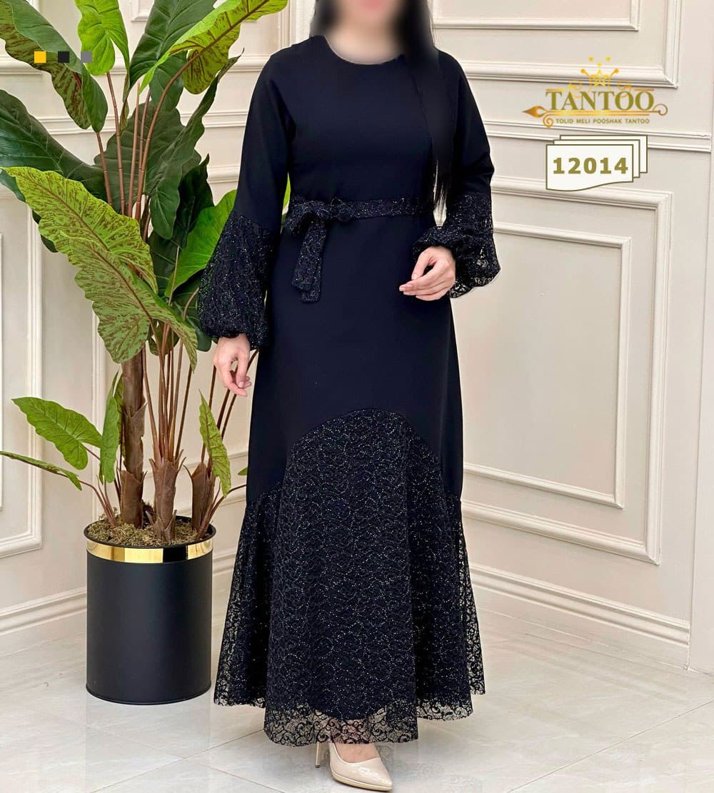 پیراهن مجلسی زنانه بلند سایزبزرگ کد ١٢٠١۴