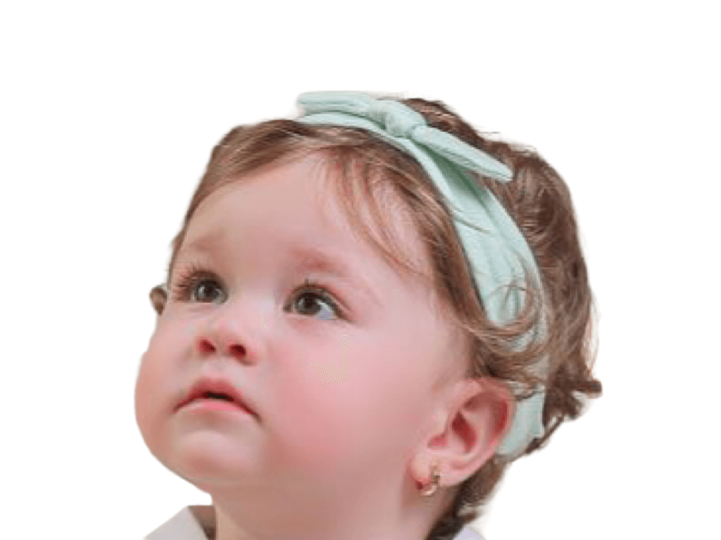 هدبند نوزادی مدل پاپیونی طرح فلورا نی نی سان nin sun