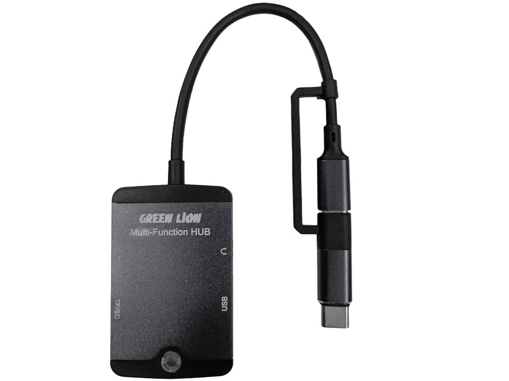 هاب تایپ سی و لایتنینگ مینی 5 درگاه گرین GN5IN1MINIHBBK