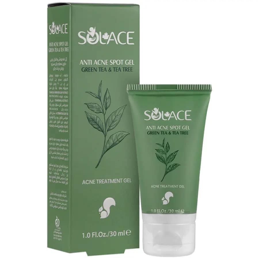 ژل ضدجوش و کنترل چربی چای سبز و روغن درخت چای سولس ۳۰ میلی لیتر