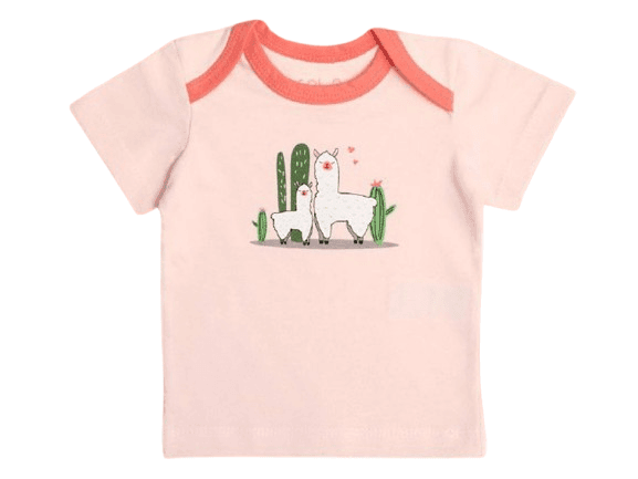 بلوز آستین کوتاه نوزادی طرح لاما شابن Shabenbaby