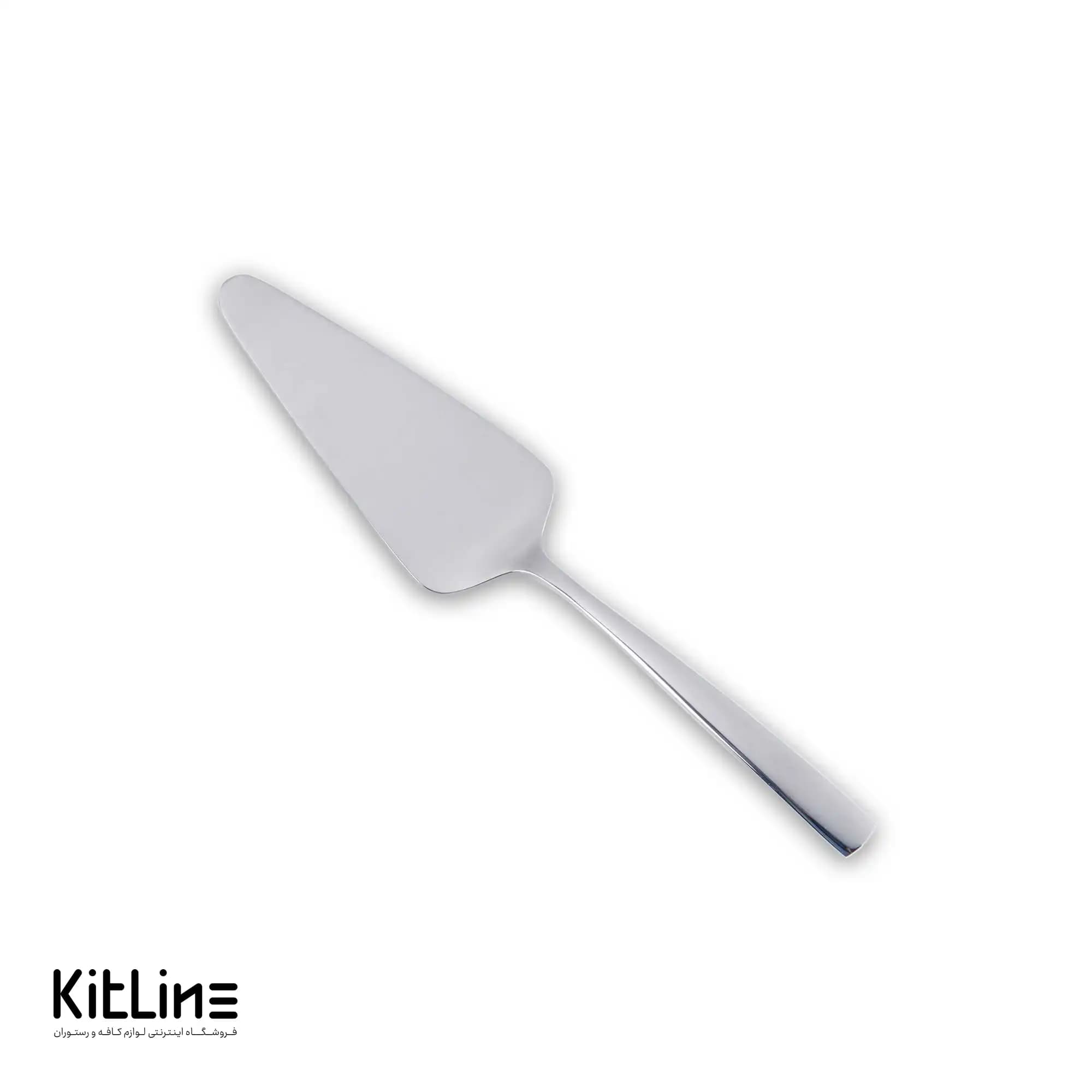 کفگیر سرو کیک ناب استیل طرح فلورانس مات (1 پارچه)