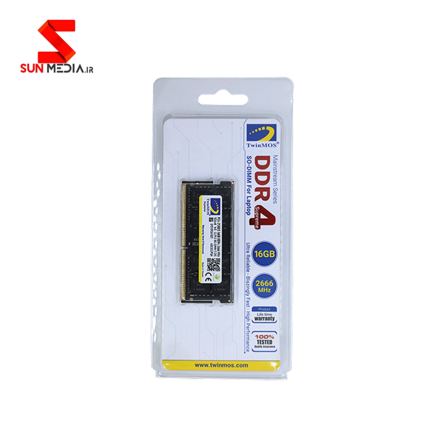 رم لپ تاپ DDR4 تک کاناله 2666 مگاهرتز CL19 تواینموس مدل E8S102051602 ظرفیت 8 گیگابایت