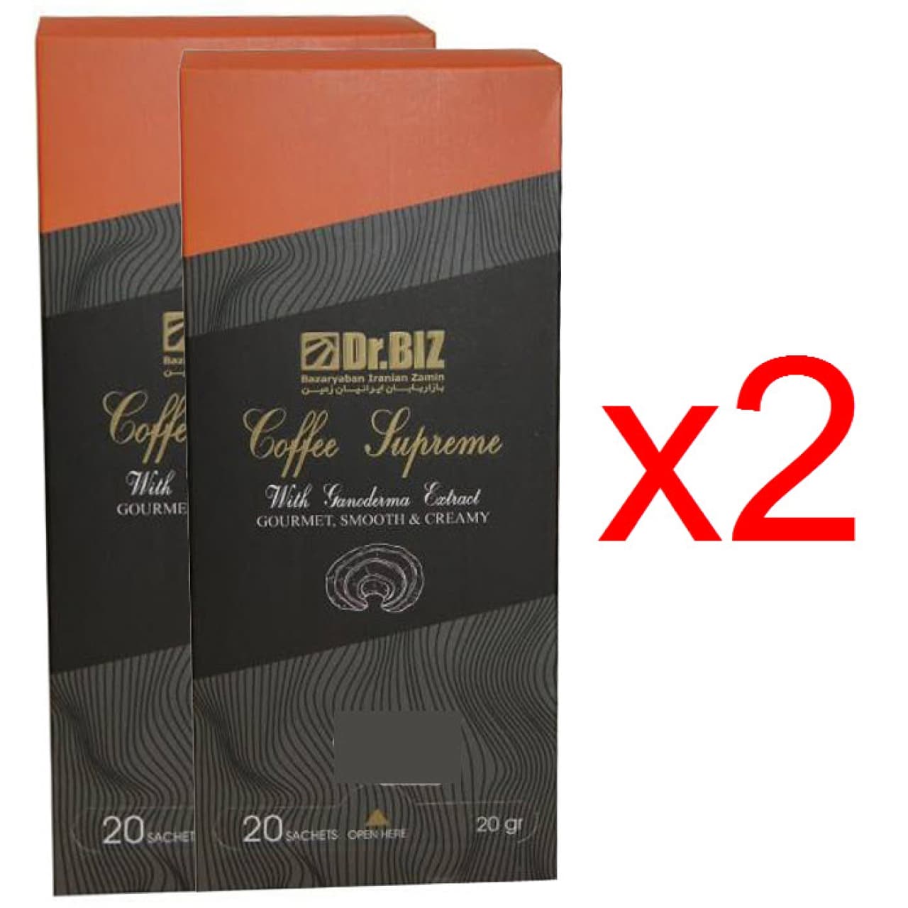 پک 2 عددی کافه سوپریم با قارچ گانودرما دکتر بیز