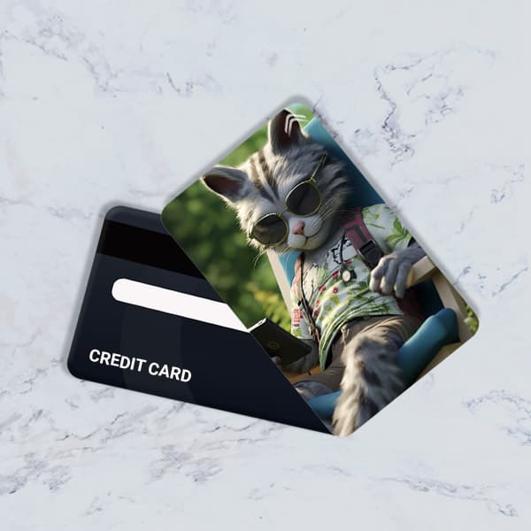 استیکر کارت بانکی مدل فانتزی گربه کد CAD54-K