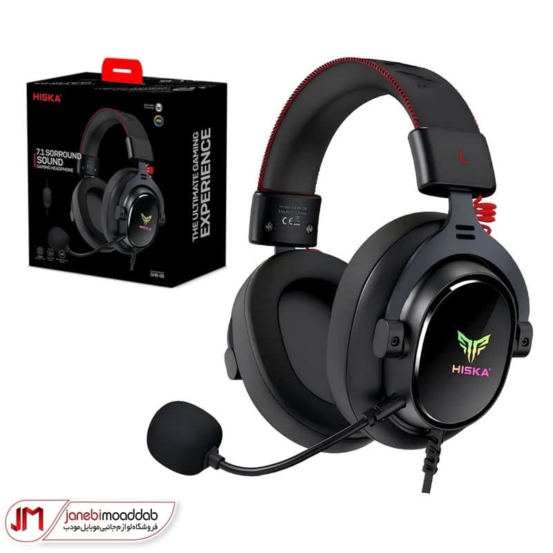 هدفون سیمی گیمینگ Hiska (هیسکا) مدل Hiska GHR-08