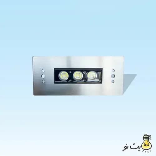 چراغ توکار استخری مستطیل استیل RGB فول کالر 9 وات Ledman