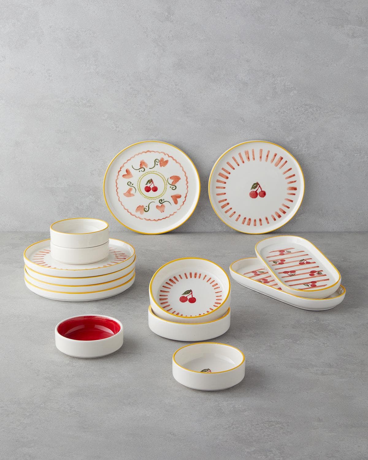 سرویس صبحانه خوری ۱۴ پارچه (۶ نفره) انگلیش هوم طرح Cherry
