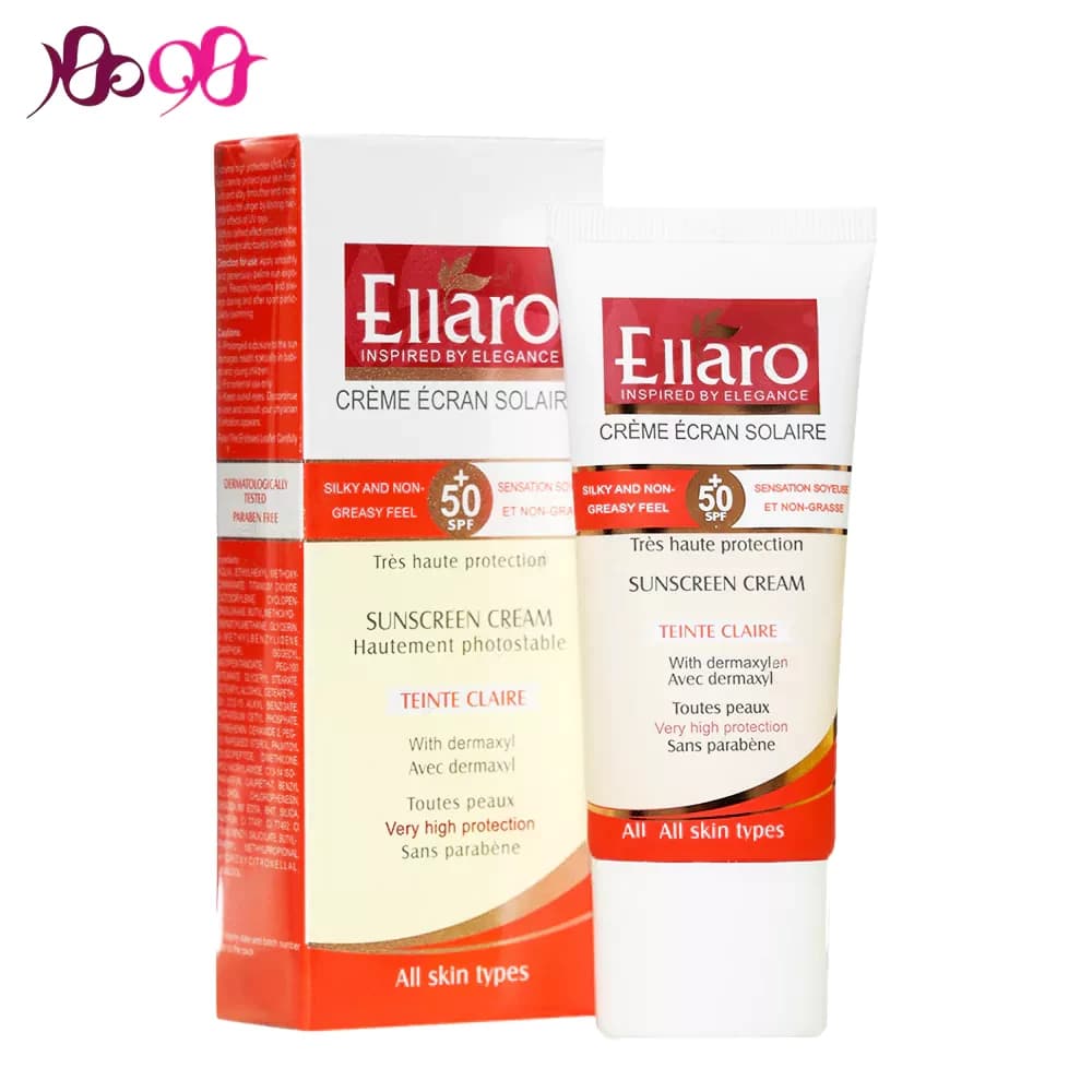 کرم ضد آفتاب SPF 25 الارو بژ روشن مناسب برای انواع پوست 40ml