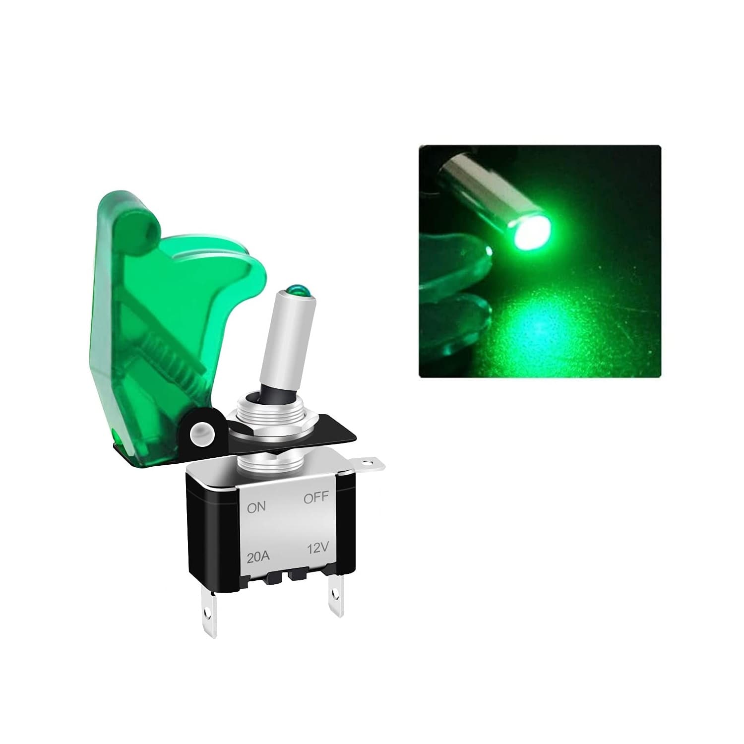 کلید خلبانی محافظ دار 20 آمپر چراغ سبز