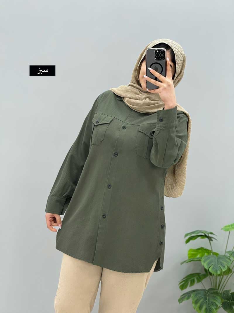 مانتو کتان لعیا کد۱۰۱۰۵۴۰۳