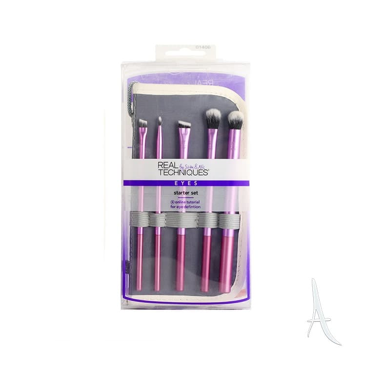 ست براش آرایش چشم ریل تکنیکس 5 عددی به همراه کیف