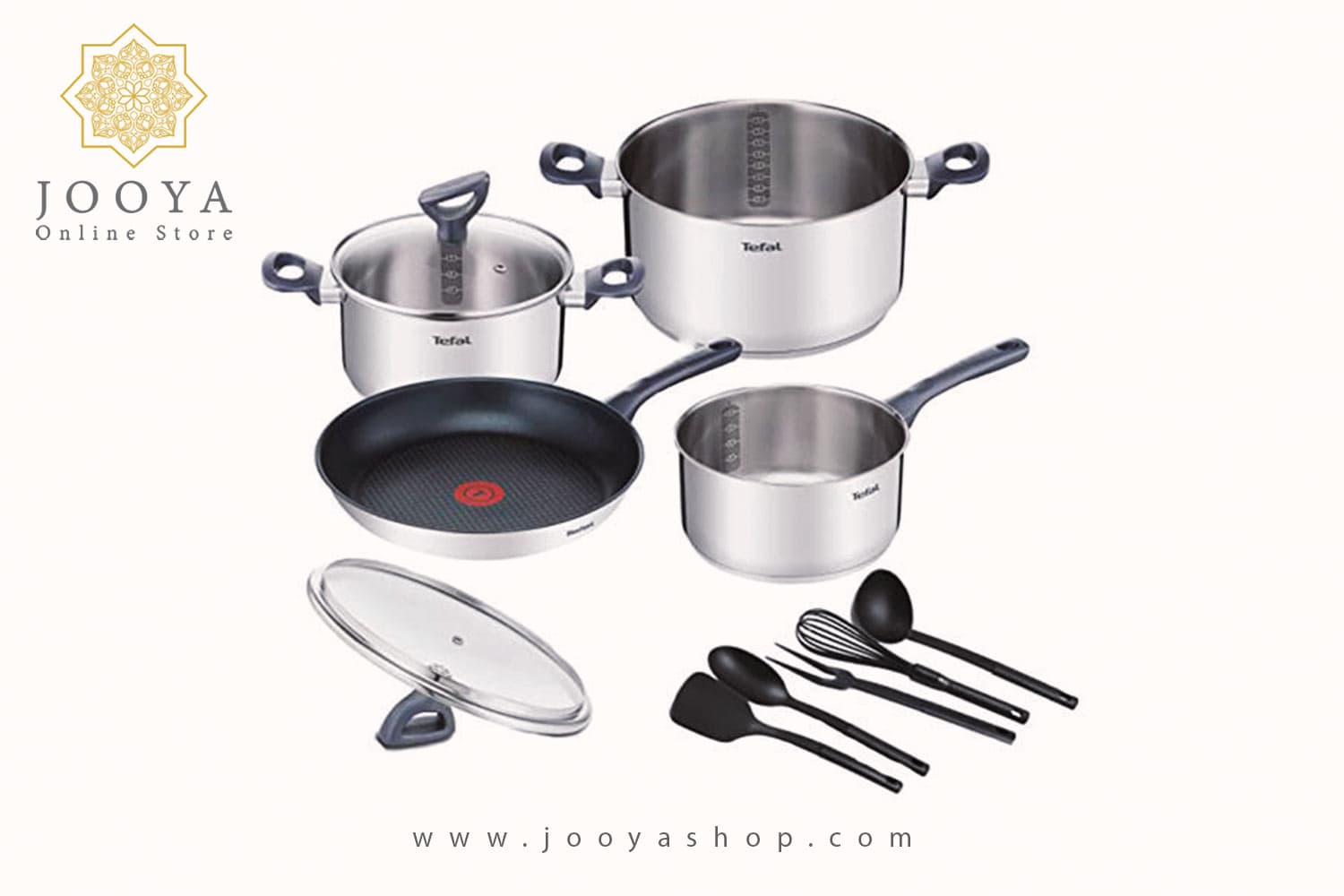 سرویس ۱۱ پارچه استیل تفال مدل دیلی کوک