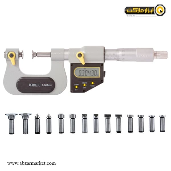 میکرومتر یونیورسال دیجیتال آسیمتو 100-75 خارج سر تعویض شو مدل 0-04-146