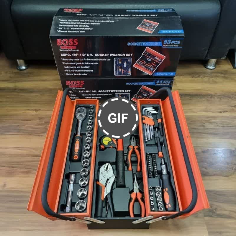 مجموعه جعبه بکس و ابزار ۶۵ عددی مدل Bs65