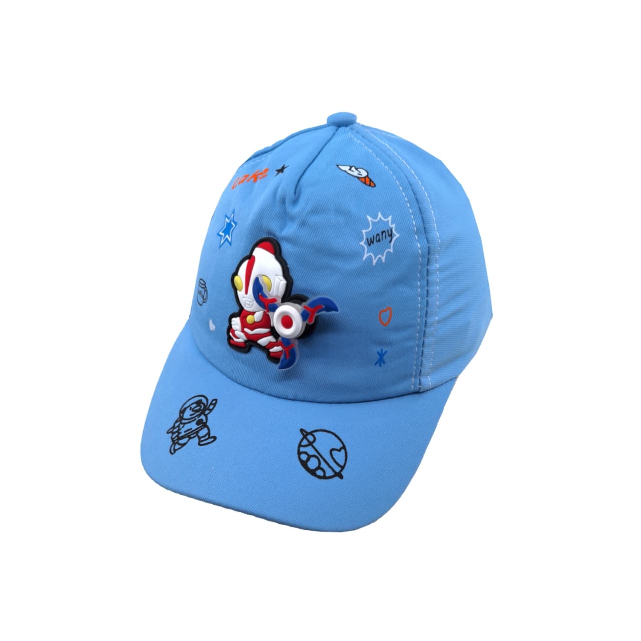 کلاه بچگانه مدل ربات فرفره ای کد 1949 رنگ آبی