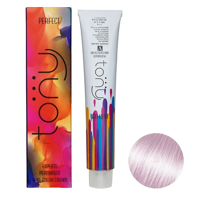 رنگ مو تونی سری اکسپرتس شماره RT12 حجم 100 میلی لیتر رنگ بلوند یاسی