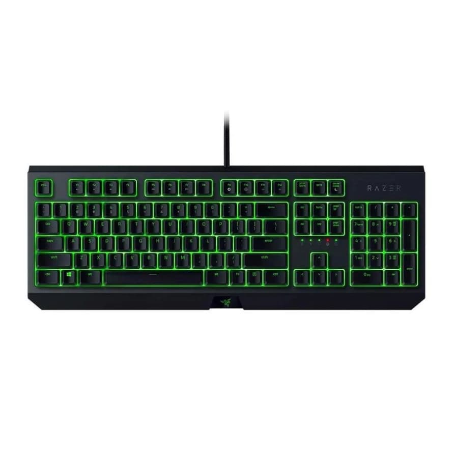 کیبورد باسیم گیمینگ مکانیکال ریزر مدل BlackWidow Essential Green Switch