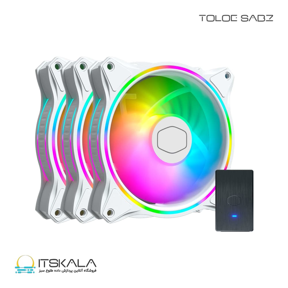 فن کیس کولر مستر MasterFan MF120 Halo2 بسته 3 عددی