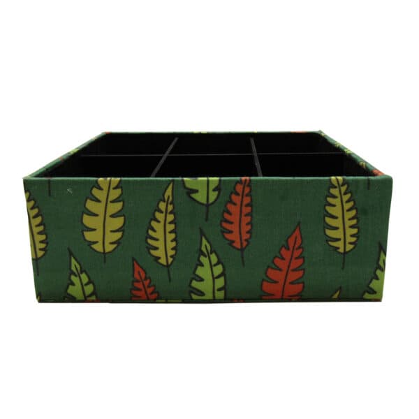 پاییز جعبه 6 خانه زمینه سبز طرح برگ های رنگی